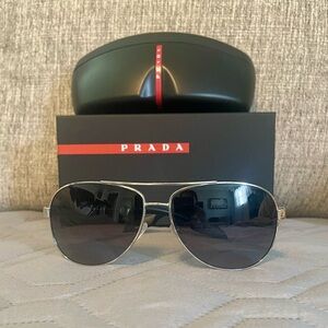 Authentic💗Mens Prada Aviator Sunglasses-Polarized